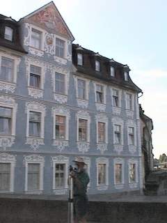 Blue house from Rathaus bridge