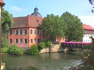 Geyerswrth and flower-lined bridge