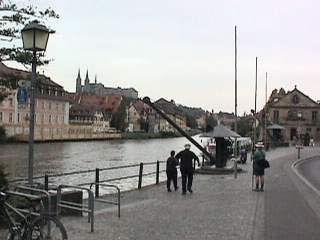 Boat landing and crane