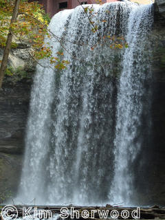 Upper Close-up of DeCew Falls from below