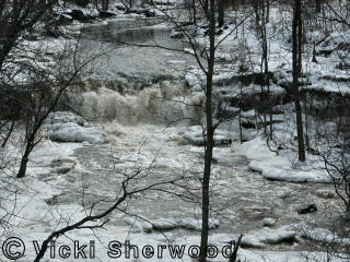 Upper Rockway Falls in winter