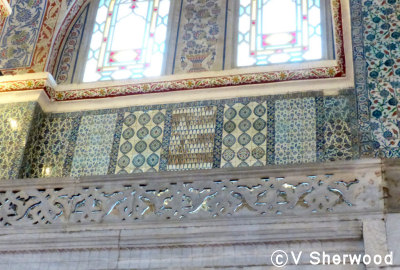 Istanbul - Blue Mosque blue tiles and stained glass