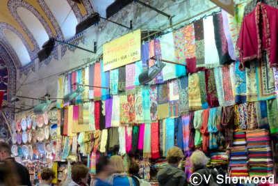 Istanbul - Grand Bazaar scarves and stoles shop