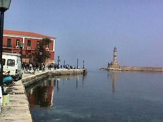 Chania harbour and lighthouse