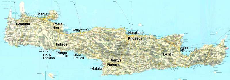 Map of Crete