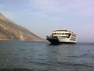 Ferry coming into Loutro