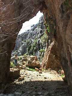 Stone arch in Imbros Gorge