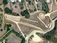 Aerial view of Er Grah, the Marchand's table and Le Grand Menhir Bris