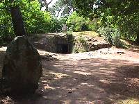 Kercado tumulus with menhir on summit