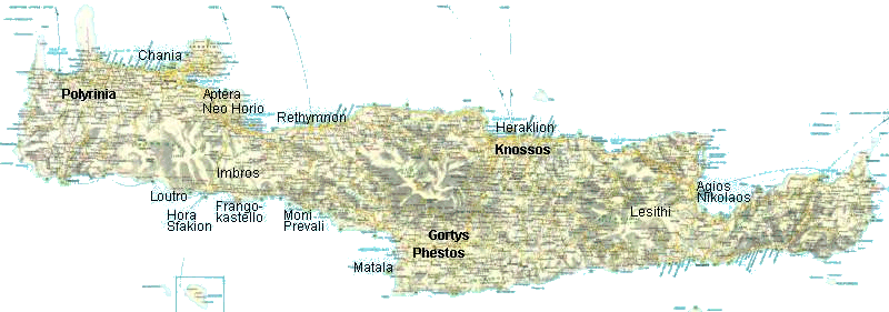 map of Crete