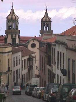 Street looking to towers of Nuestra Senora de la Concepcion