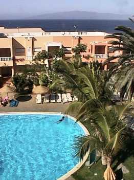 View of pool from our balcony