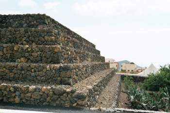 Closeup of Guimar pyramid